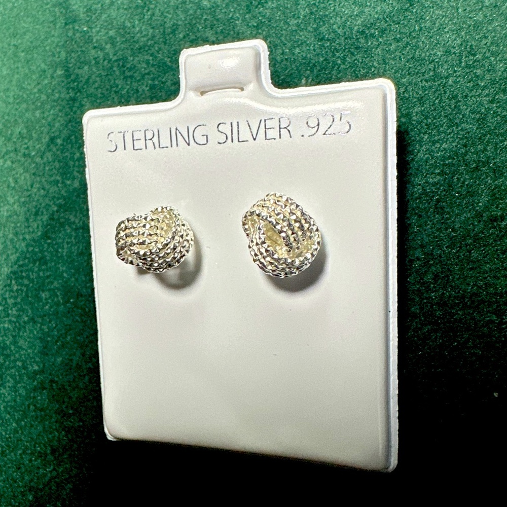 Sterling Silver Knot Earrings